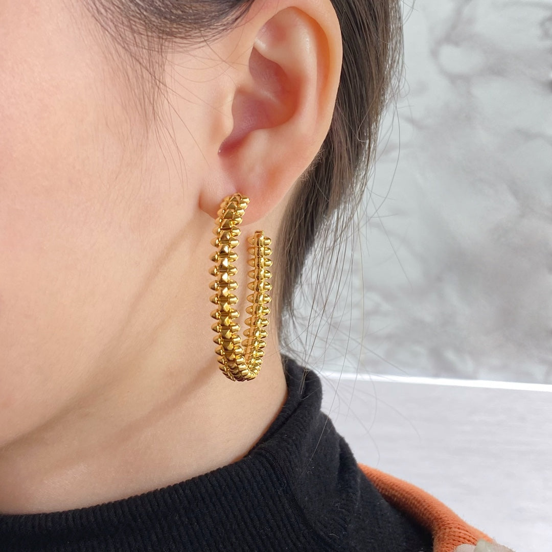 [⭐Maelin]CLASH LARGE HOOP EARRINGS