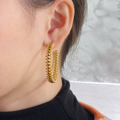 [⭐Maelin]CLASH LARGE HOOP EARRINGS
