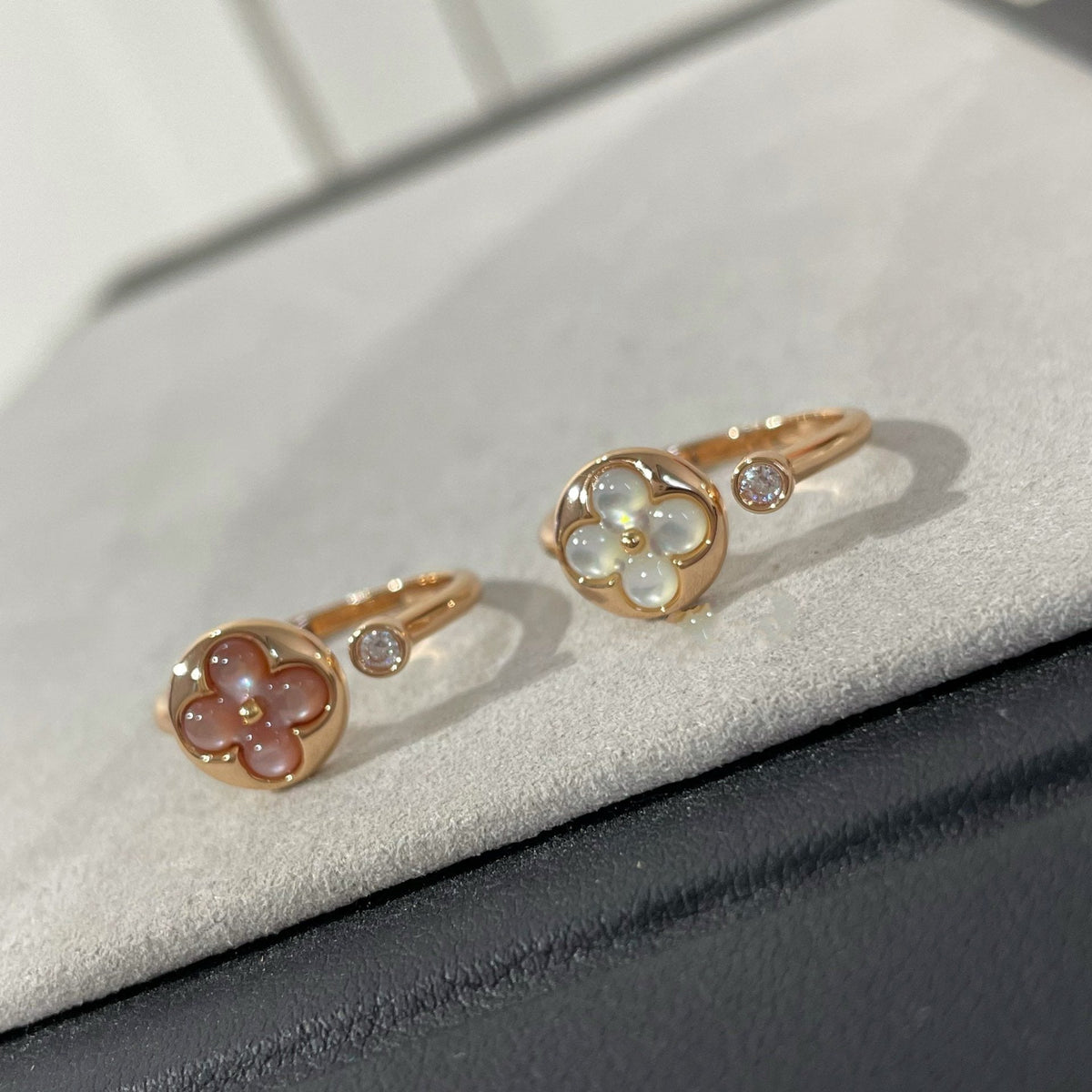[⭐Maelin]SUN 1 DIAMOND PINK MOP RING