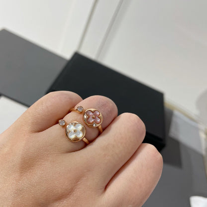 [⭐Maelin]SUN 1 DIAMOND PINK MOP RING