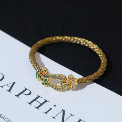 [⭐Maelin]FORCE 10 GOLD GREEN DIAMOND PAVED