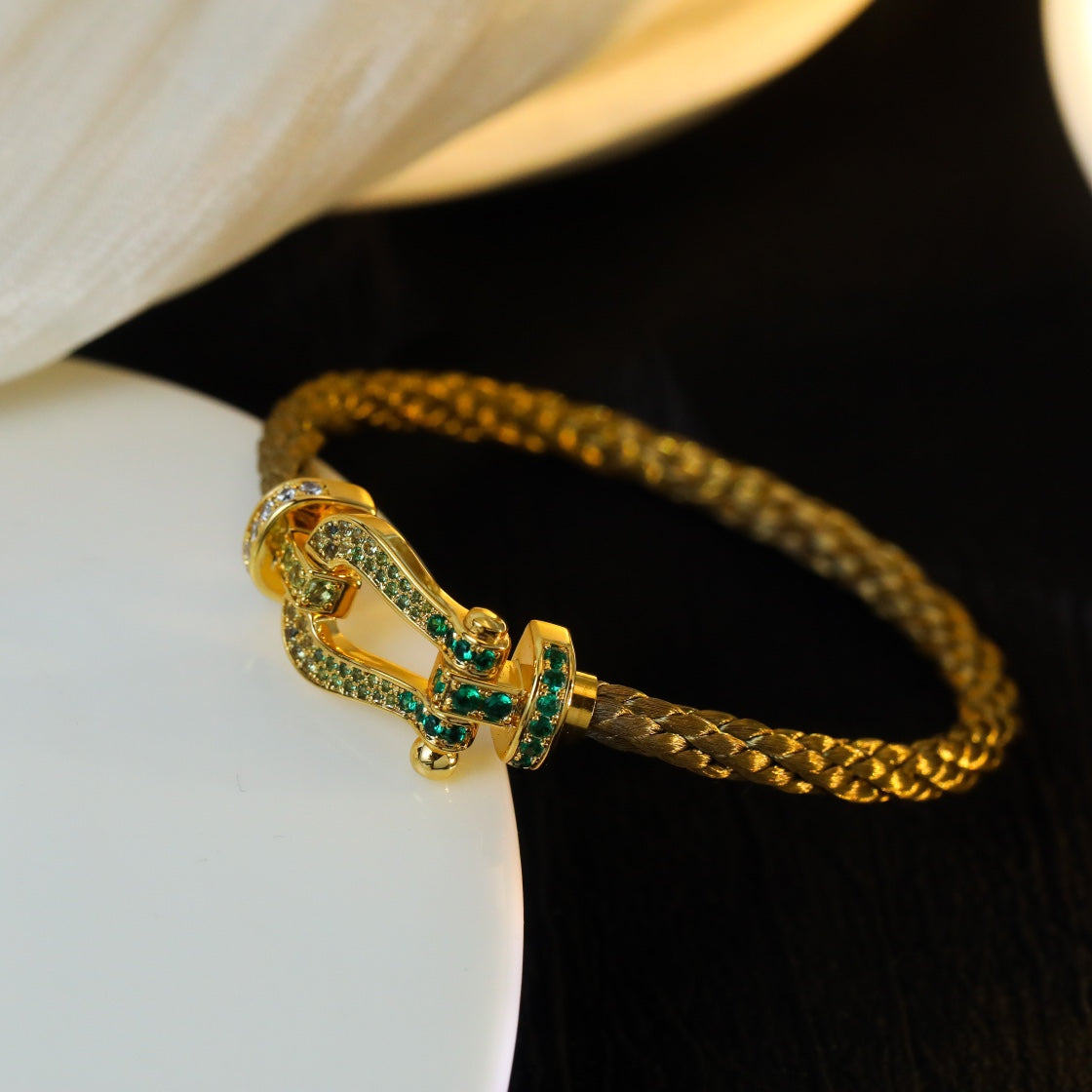 [⭐Maelin]FORCE 10 GOLD GREEN DIAMOND PAVED