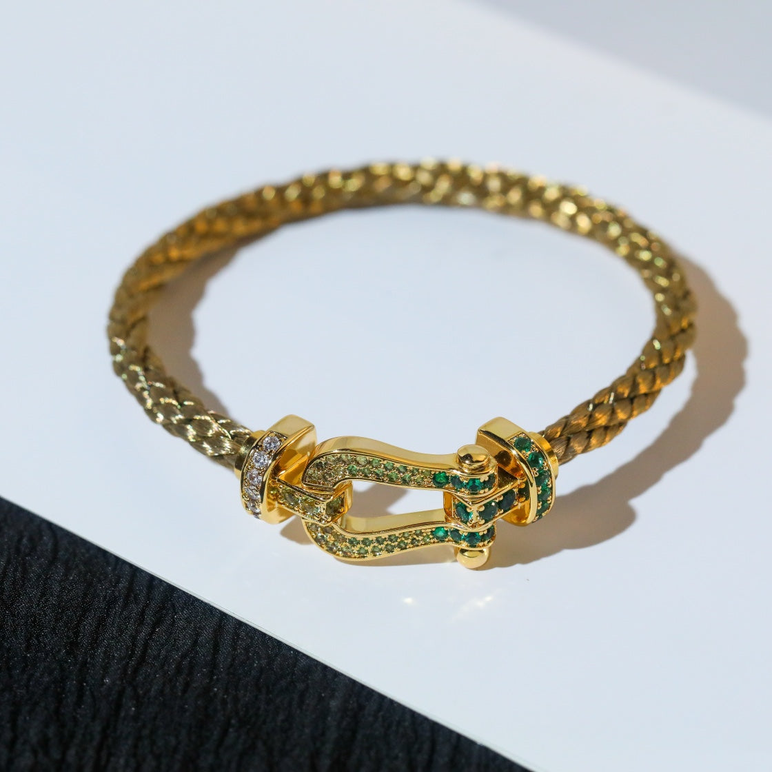 [⭐Maelin]FORCE 10 GOLD GREEN DIAMOND PAVED