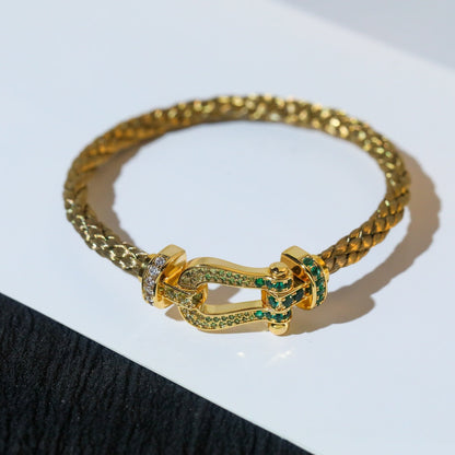 [⭐Maelin]FORCE 10 GOLD GREEN DIAMOND PAVED