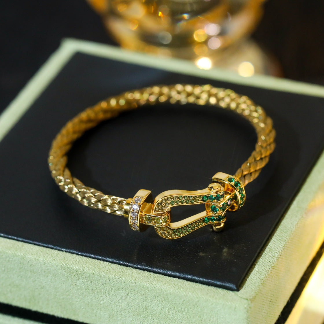 [⭐Maelin]FORCE 10 GOLD GREEN DIAMOND PAVED