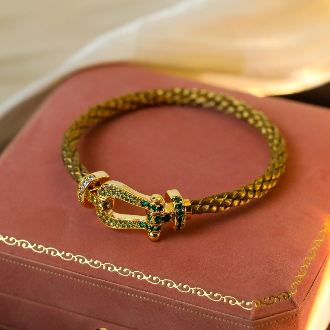 [⭐Maelin]FORCE 10 GOLD GREEN DIAMOND PAVED