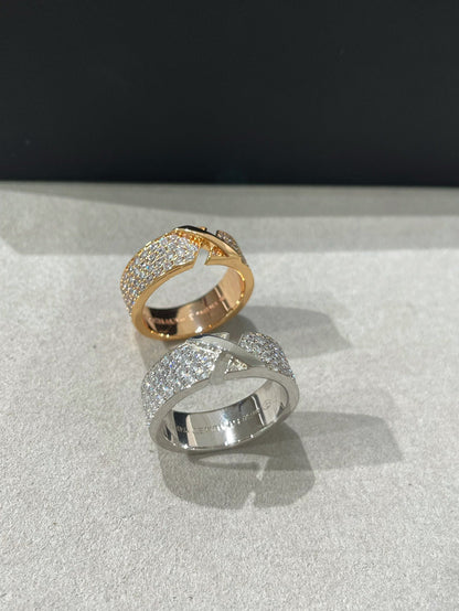 [⭐Maelin]LIENS EVIDENCE  DIAMOND PAVED RING