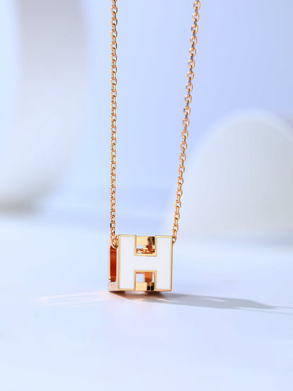 [⭐Maelin]H CAGE PINK GOLD NECKLACE