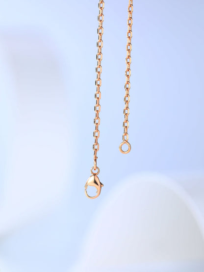 [⭐Maelin]H CAGE PINK GOLD NECKLACE