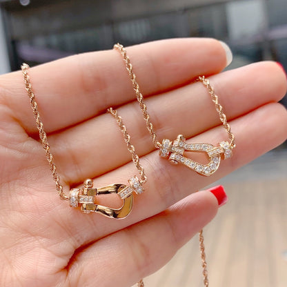 [⭐Maelin]FORCE 10 PINK GOLD DIAMOND NECKLACE