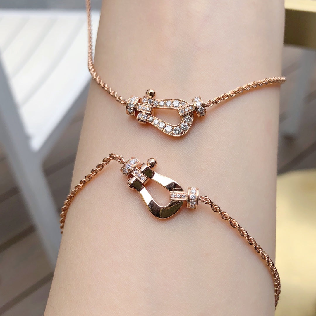 [⭐Maelin]FORCE 10 PINK GOLD DIAMOND NECKLACE