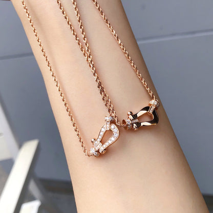 [⭐Maelin]FORCE 10 PINK GOLD DIAMOND NECKLACE