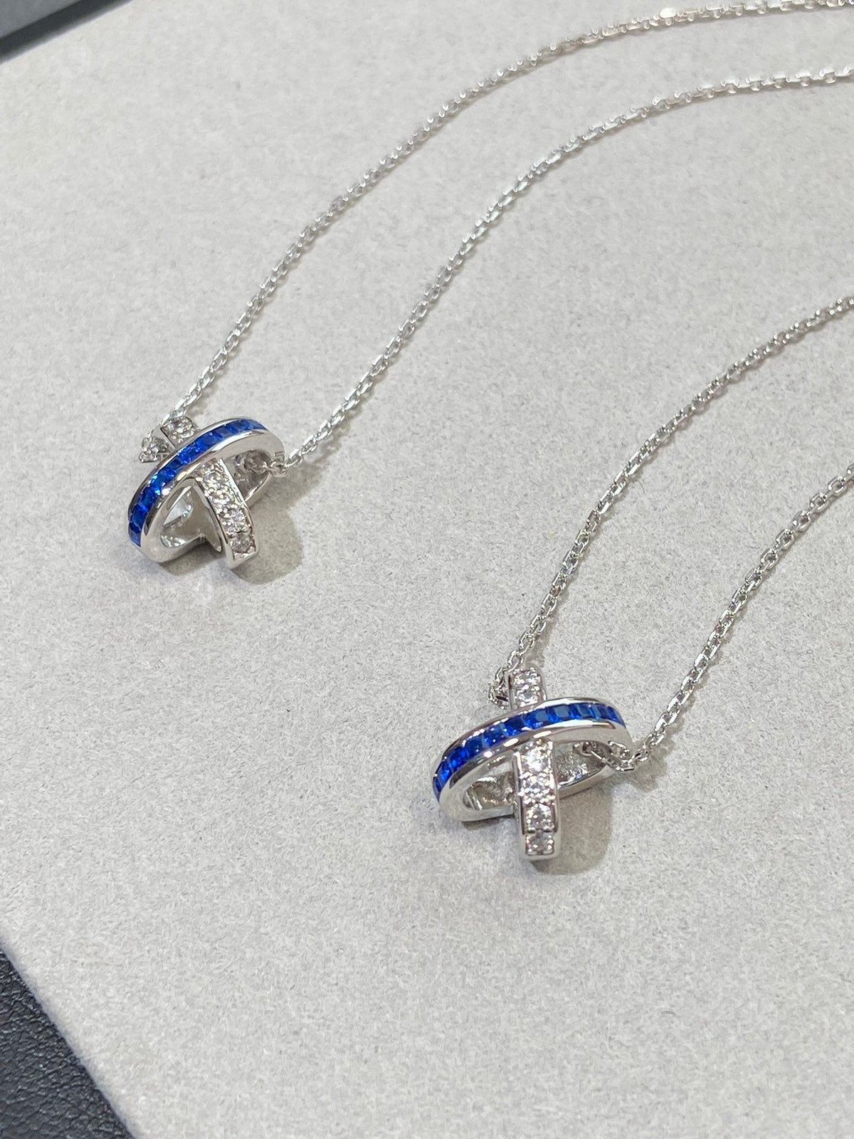 [⭐Maelin]LIENS DIAMOND SILVER NECKLACE