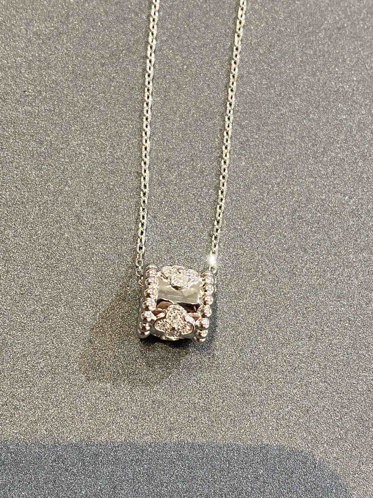 [⭐Maelin]PERLEE PEDANT SIVLER DIAMOND NECKLACE