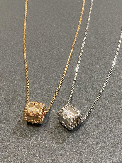 [⭐Maelin]PERLEE PEDANT SIVLER DIAMOND NECKLACE