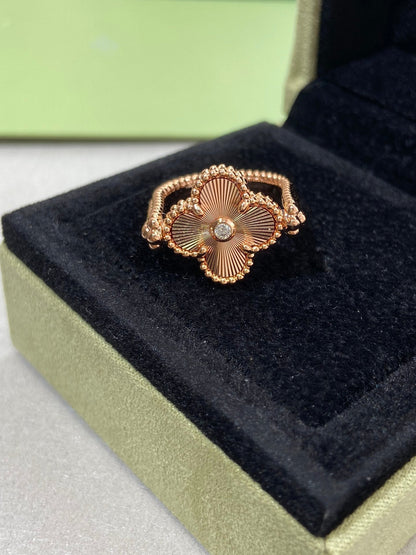[⭐Maelin]CLOVER RIVERSIBLE ROSE GOLD RING