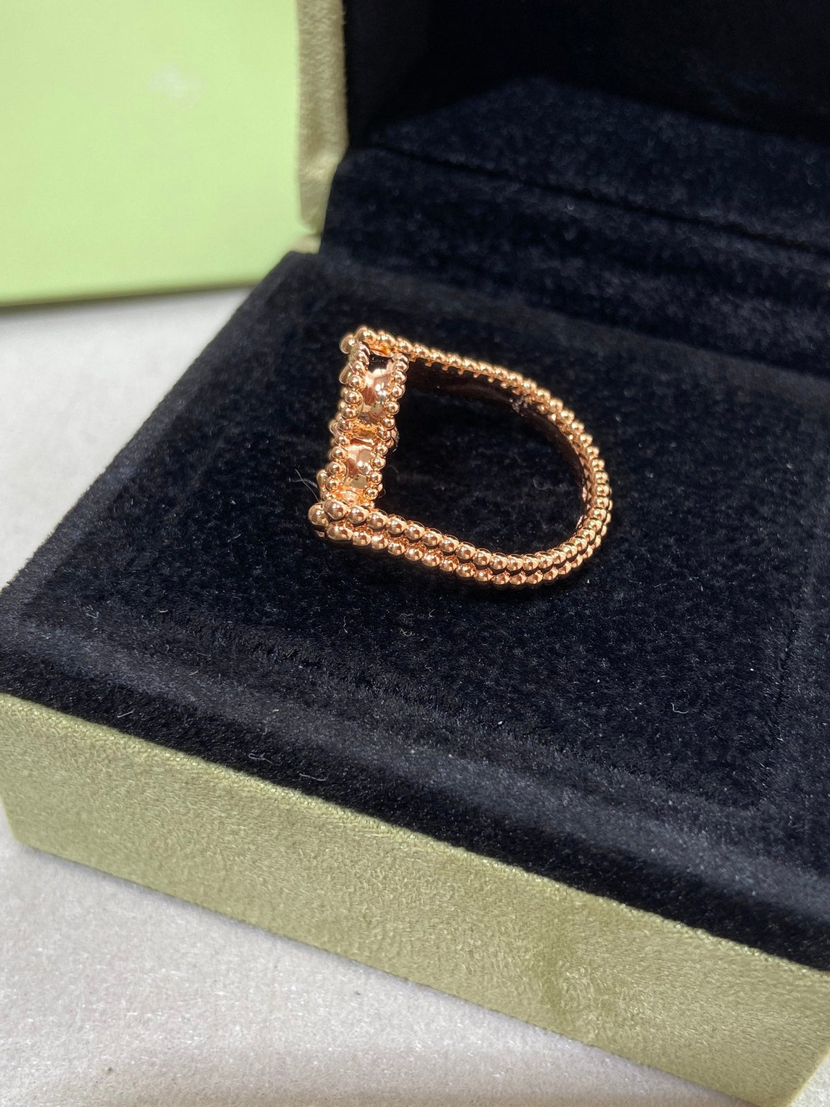 [⭐Maelin]CLOVER RIVERSIBLE ROSE GOLD RING