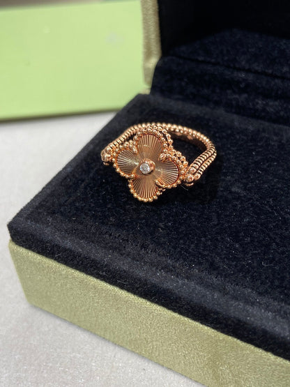 [⭐Maelin]CLOVER RIVERSIBLE ROSE GOLD RING