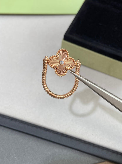 [⭐Maelin]CLOVER RIVERSIBLE ROSE GOLD RING
