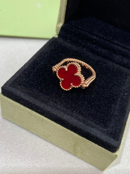 [⭐Maelin]CLOVER RIVERSIBLE ROSE GOLD RING