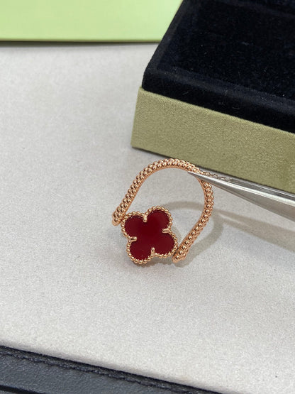 [⭐Maelin]CLOVER RIVERSIBLE ROSE GOLD RING