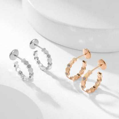 [⭐Maelin]BEE LOVE DIAMOND HOOP EARRINGS