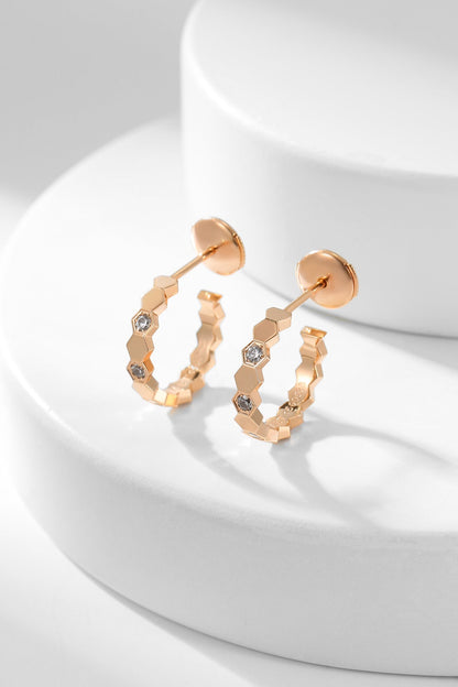 [⭐Maelin]BEE LOVE DIAMOND HOOP EARRINGS