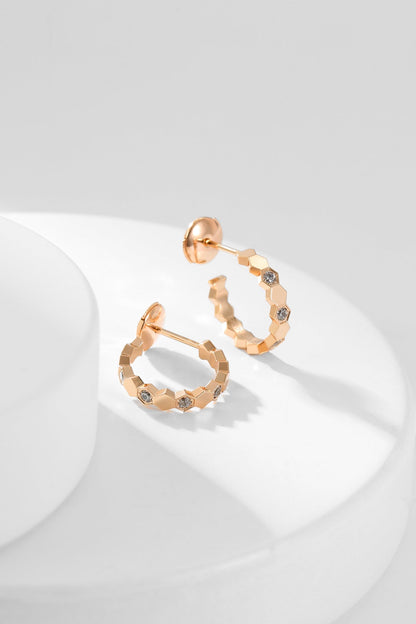[⭐Maelin]BEE LOVE DIAMOND HOOP EARRINGS