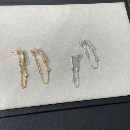 [⭐Maelin]CHAINE CHAOS DIAMOND DROP EARRINGS