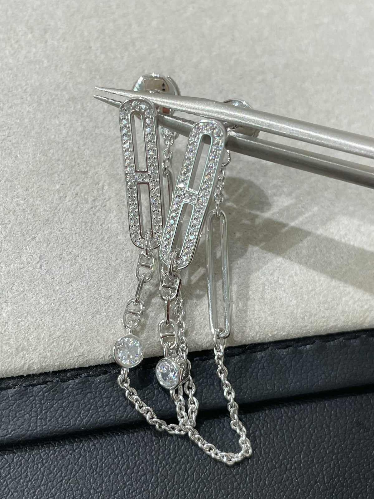 [⭐Maelin]CHAINE CHAOS DIAMOND DROP EARRINGS