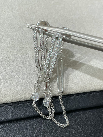 [⭐Maelin]CHAINE CHAOS DIAMOND DROP EARRINGS