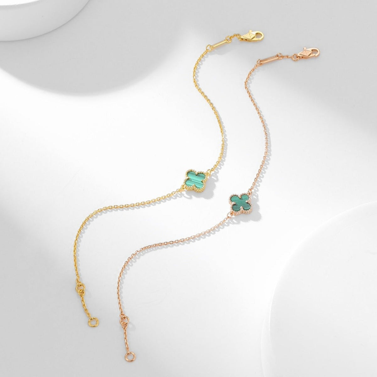 [⭐Maelin]CLOVER BRACELET MALACHITE 1 MOTIF