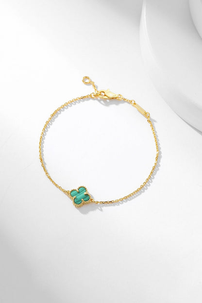 [⭐Maelin]CLOVER BRACELET MALACHITE 1 MOTIF