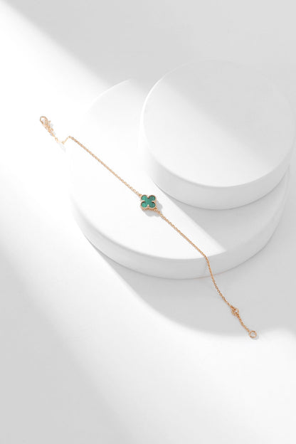[⭐Maelin]CLOVER BRACELET MALACHITE 1 MOTIF
