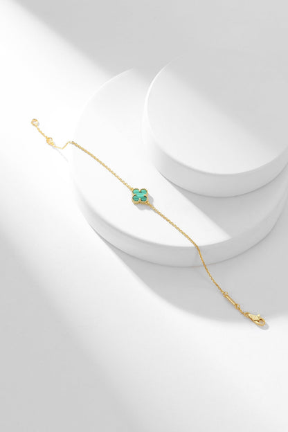 [⭐Maelin]CLOVER BRACELET MALACHITE 1 MOTIF