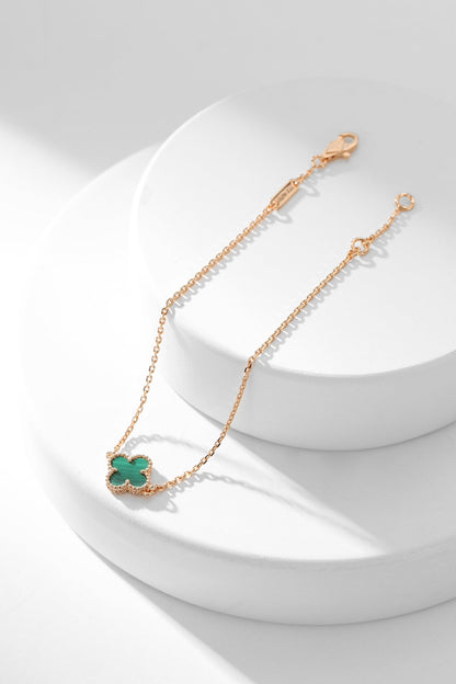[⭐Maelin]CLOVER BRACELET MALACHITE 1 MOTIF
