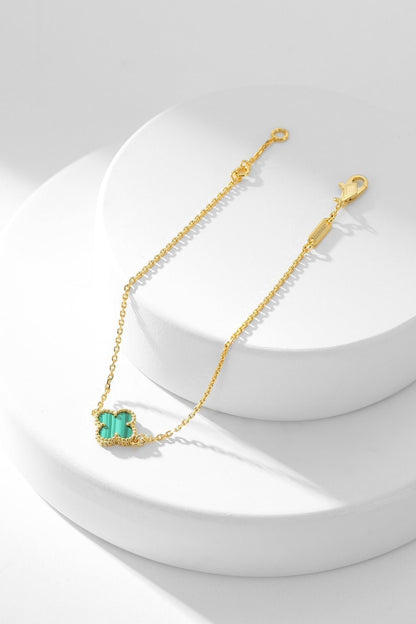 [⭐Maelin]CLOVER BRACELET MALACHITE 1 MOTIF