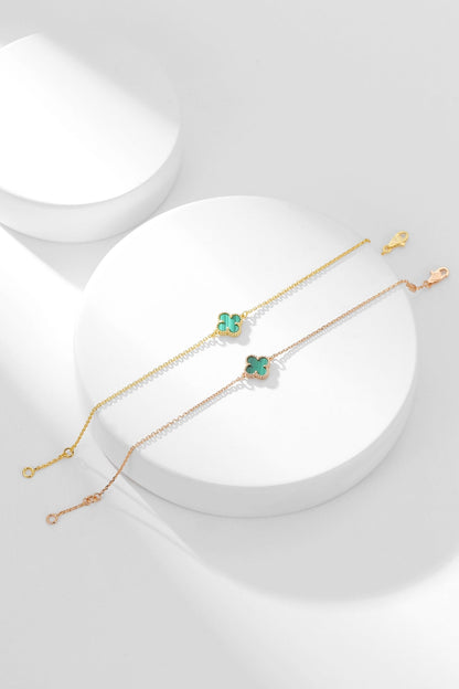[⭐Maelin]CLOVER BRACELET MALACHITE 1 MOTIF