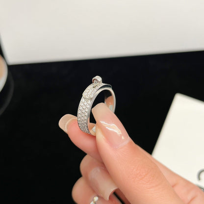 [⭐Maelin]KELLY SILVER DIAMOND RING