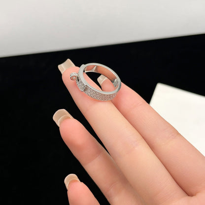 [⭐Maelin]KELLY SILVER DIAMOND RING