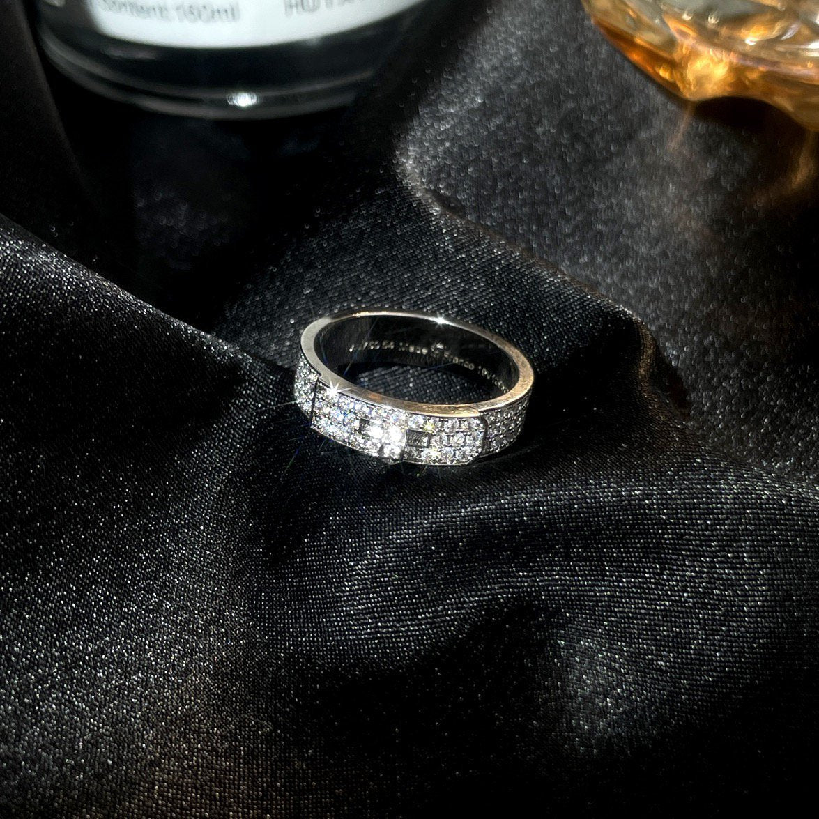 [⭐Maelin]KELLY SILVER DIAMOND RING
