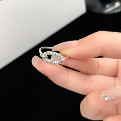 [⭐Maelin]RONDE SMALL SILVER DIAMOND RING