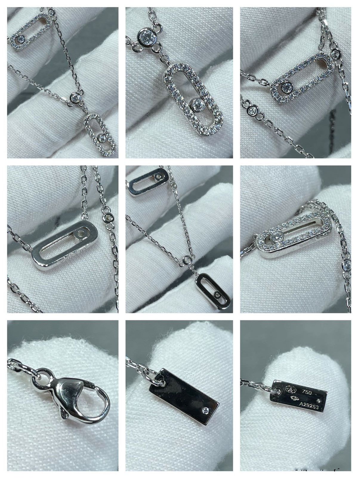 [⭐Maelin]MOVE 2 ROW DIAMOND NECKLACE