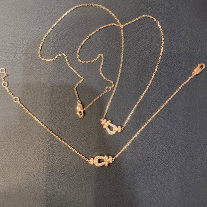 [⭐Maelin]FORCE 10 DIAMOND PINK GOLD NECKLACE MINI MODEL