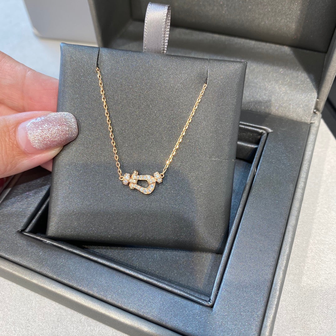 [⭐Maelin]FORCE 10 DIAMOND PINK GOLD NECKLACE MINI MODEL