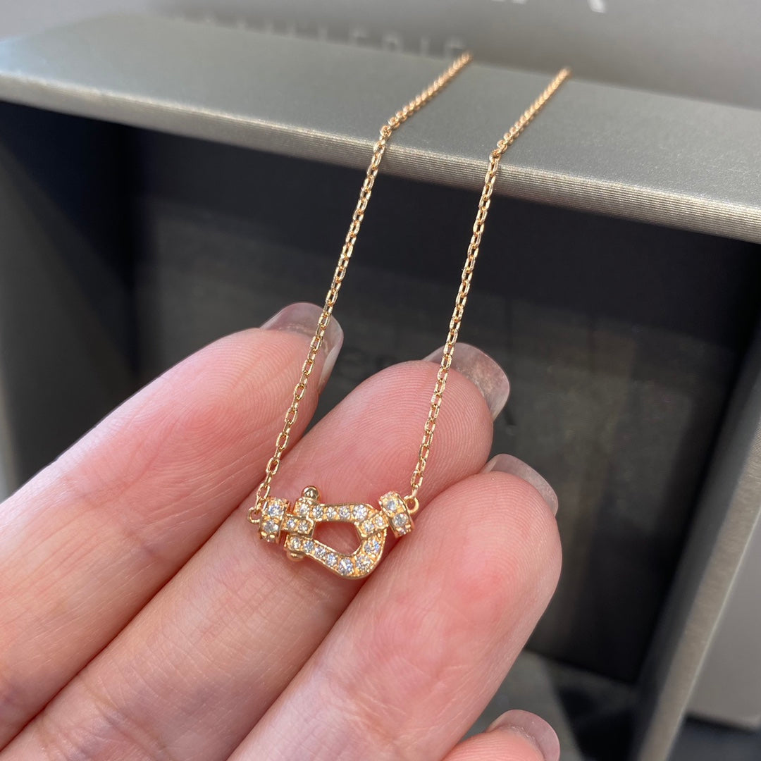 [⭐Maelin]FORCE 10 DIAMOND PINK GOLD NECKLACE MINI MODEL