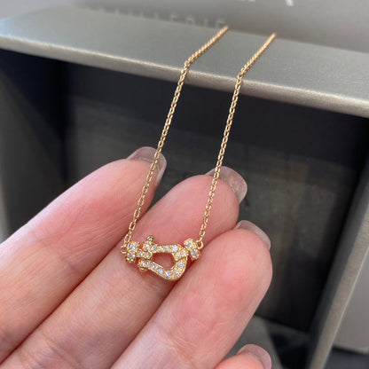 [⭐Maelin]FORCE 10 DIAMOND PINK GOLD NECKLACE MINI MODEL