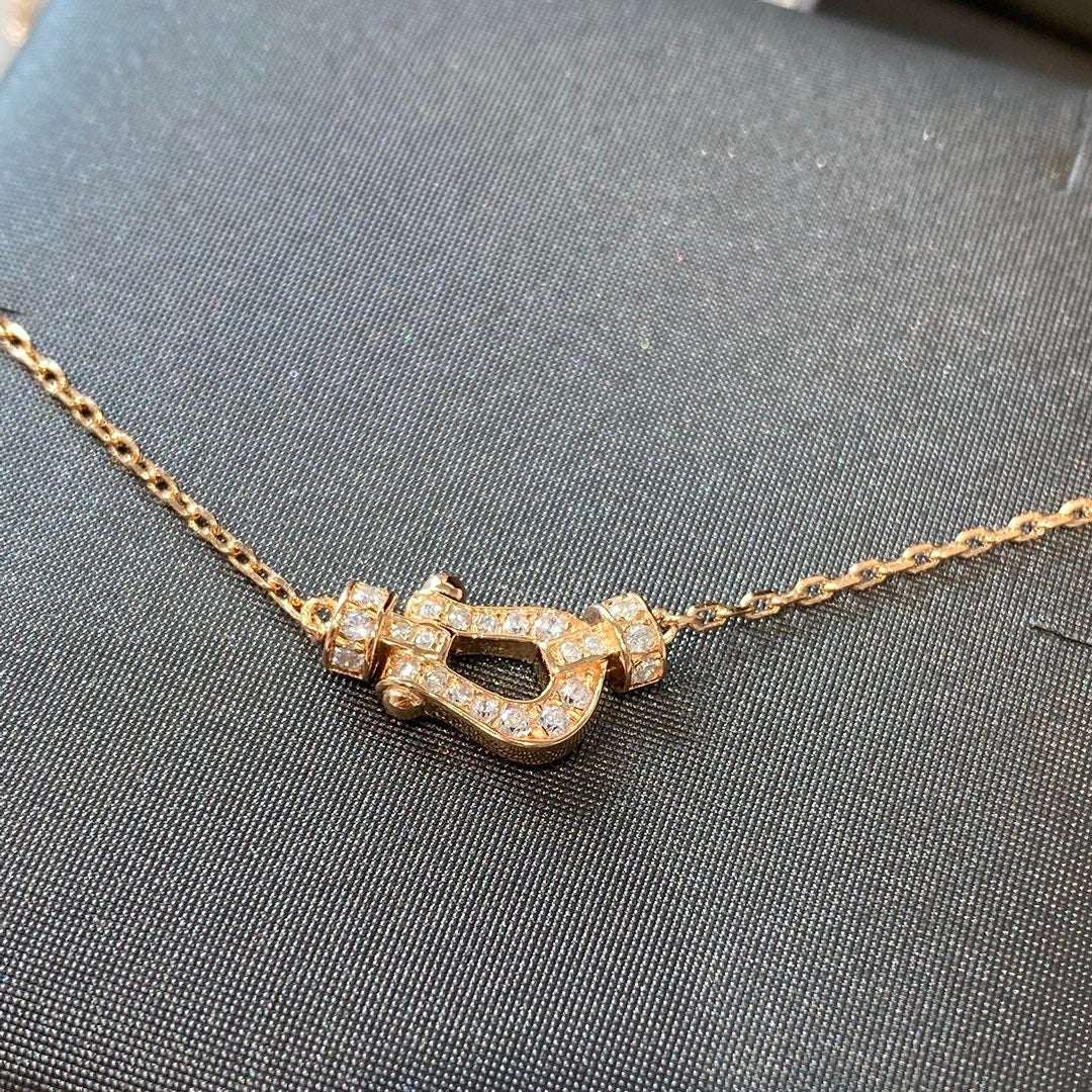 [⭐Maelin]FORCE 10 DIAMOND PINK GOLD NECKLACE MINI MODEL