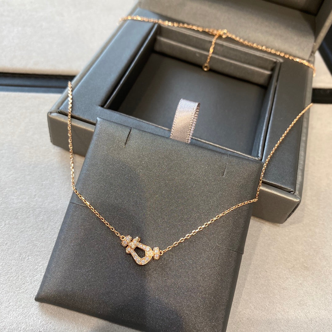 [⭐Maelin]FORCE 10 DIAMOND PINK GOLD NECKLACE MINI MODEL