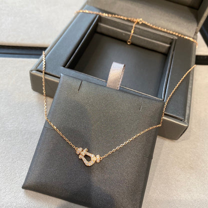 [⭐Maelin]FORCE 10 DIAMOND PINK GOLD NECKLACE MINI MODEL